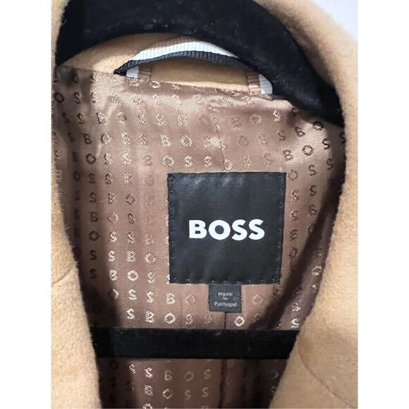 BOSS Women’s Camel Brown Virgin Wool-Cashmere Blend Catara Coat Size 42R - Picture 5 of 13